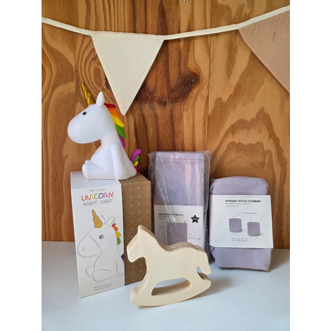 Cadeau set Unicorn nachtlampje & opbergzakken