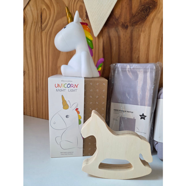 Cadeau set Unicorn nachtlampje & opbergzakken