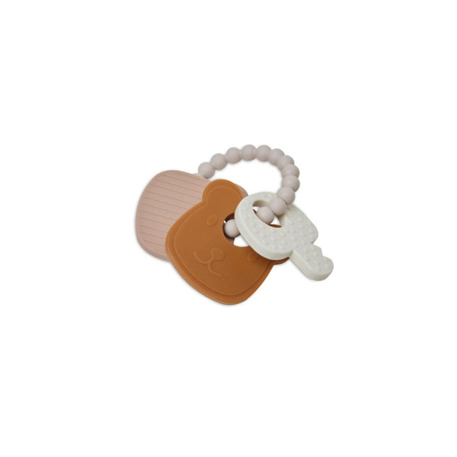 Jollein Silliconen Bijtring Teddybear | Jollein Bijtring Neutrals Ø 9,5cm