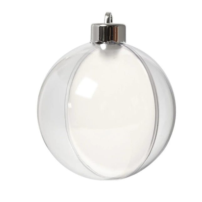 Set van 5 blanco kerstballen / Decoballen (blanco)