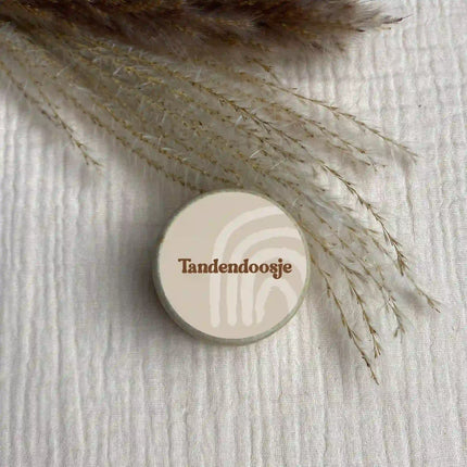 Houten gepersonaliseerd tandendoosje 