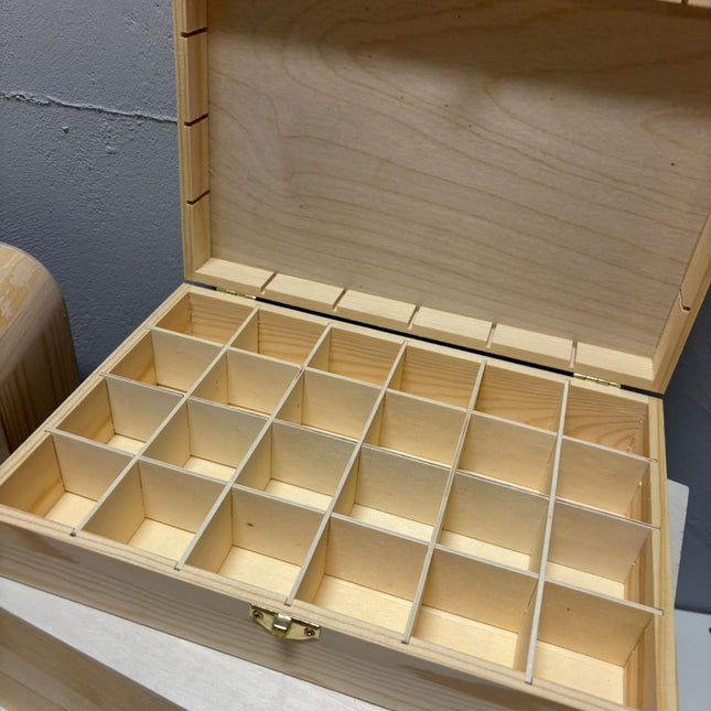 Collectie houten producten die bij ons uitgaan