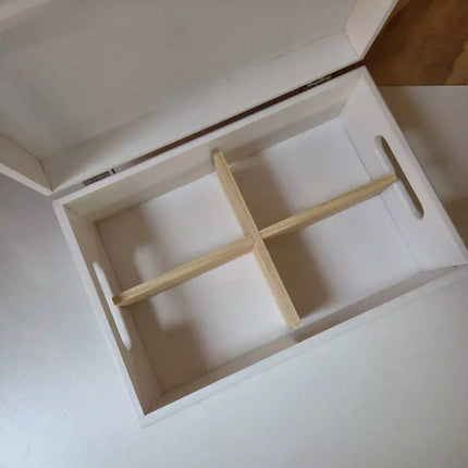 Houten herinneringskist Communie | Communiecadeau met foto (all-over)