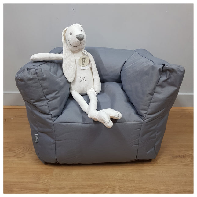 Jollein Beanbag Fauteuil | Kinderstoeltje met naam | Jollein Poef Mellow Storm Grey