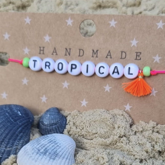 Knoop armbandje tropical