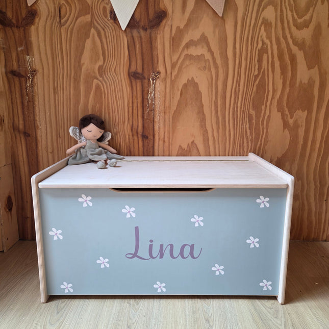 Houten speelgoedkist Daisy Flowers | Full colour