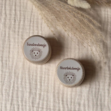 Tandendoosje met naam | Haarlokdoosje met Leeuwtje
