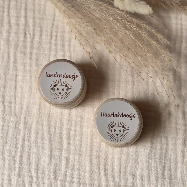Tandendoosje met naam | Haarlokdoosje met Leeuwtje