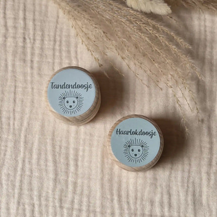 Tandendoosje met naam | Haarlokdoosje met Leeuwtje