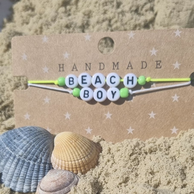 Armbandje met tekst beach boy