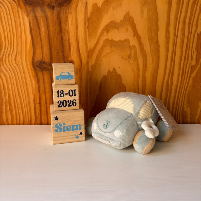 Kraamcadeau pakket Blokkentorenmet Activity auto