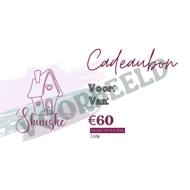 Digitale cadeaubon Shuuske