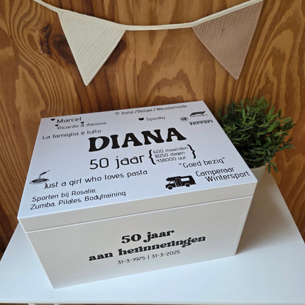 Houten Herinneringskist voor jubileum