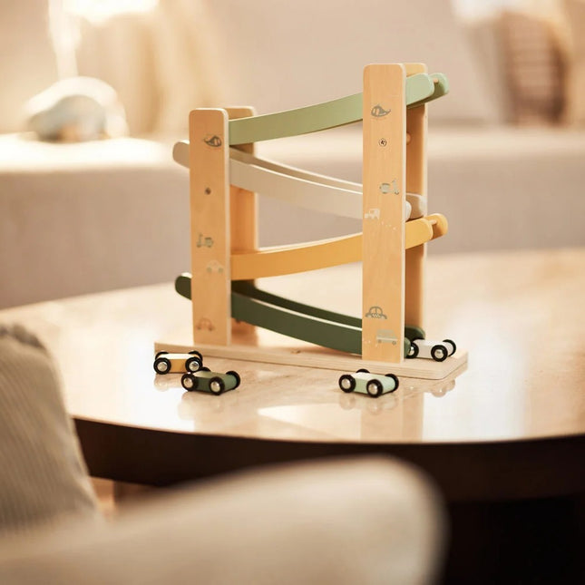 Jollein Car Roller  pastel | Houten Autobaan met naam