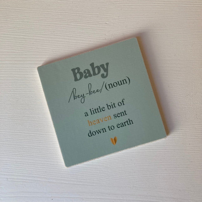 tekst tegeltje geboorte mint