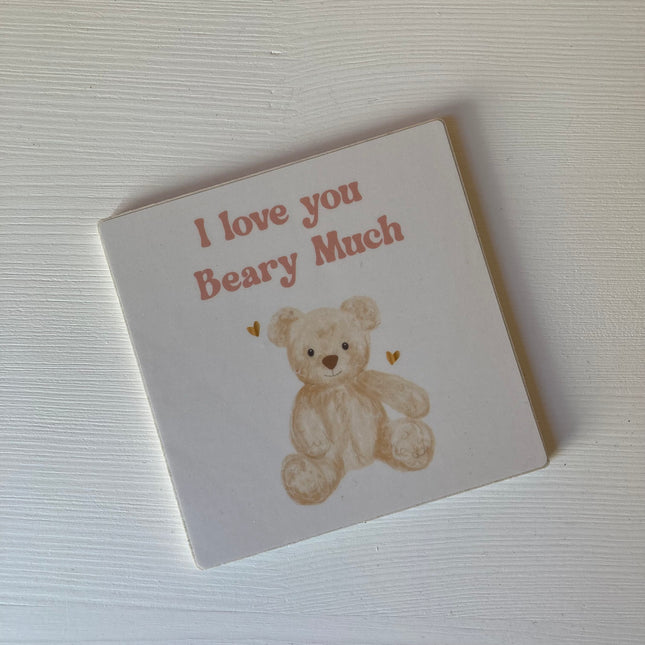 Houten Tegel Beertje | Beige