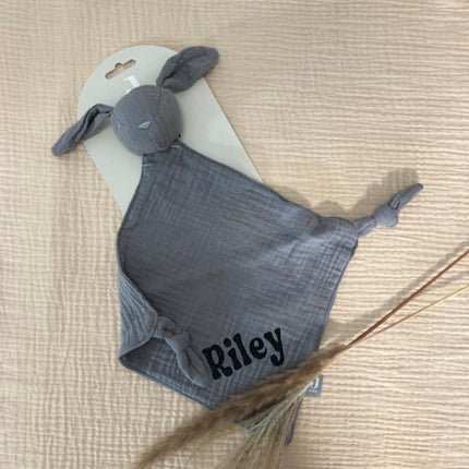 Storm grijs knuffeldoekje met naam