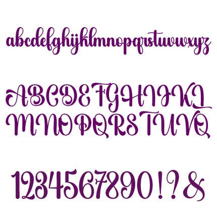Naamsticker | Tekst sticker | Lettertype 8