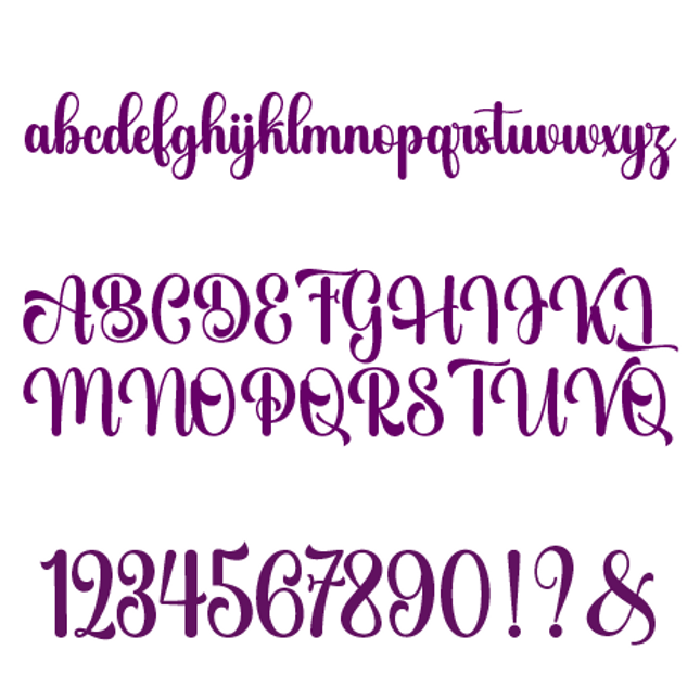 Naamsticker | Tekst sticker | Lettertype 8