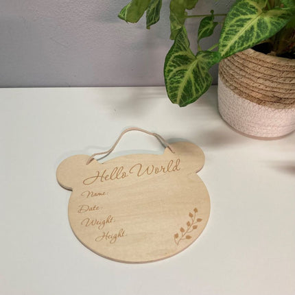 houten muurhanger met tekst