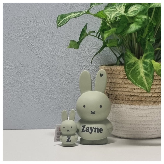 Nijntje Spaarpot met naam Warm, Eucalyptus | Atelier Pierre Money Box