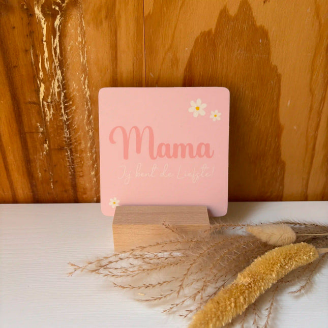 Houten Tekst tegeltje Mama | Tekstegel voor mama
